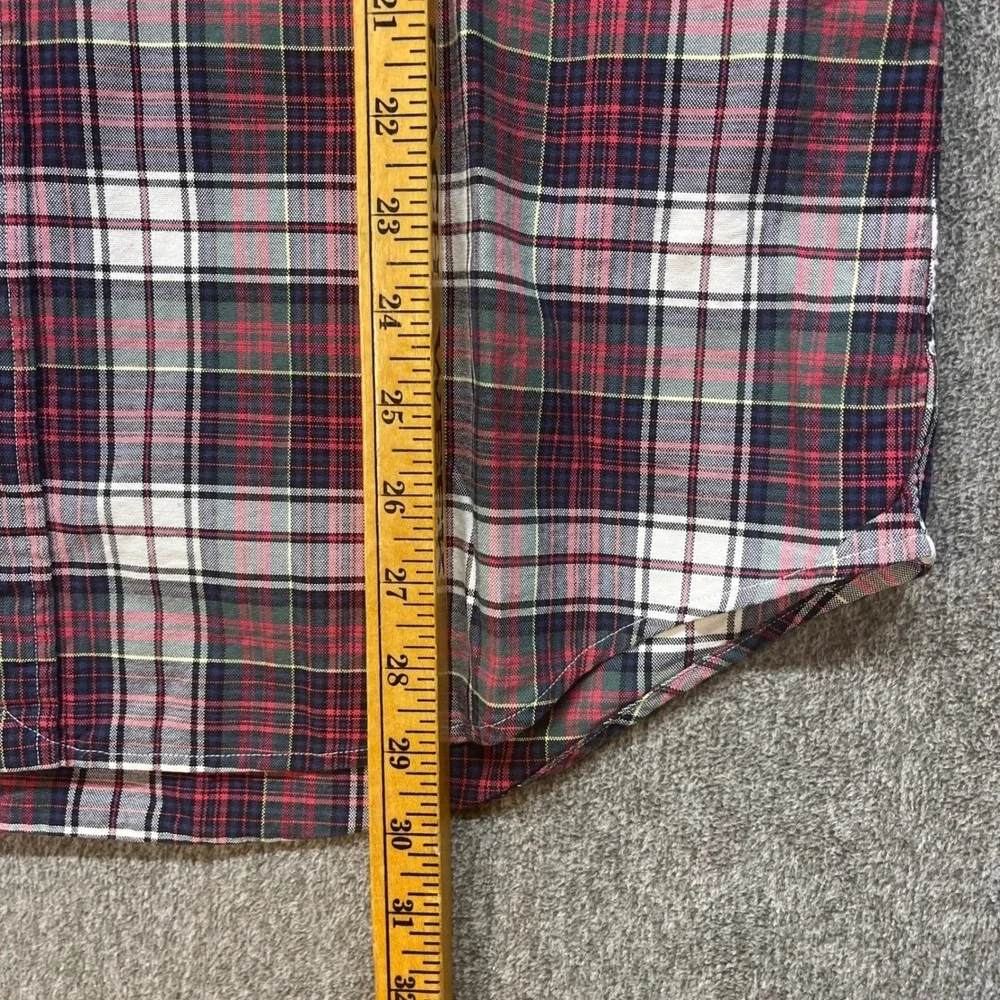 Ralph Lauren Plaid Button Down Shirt Men's L Red Green Classic Fit - Picture 7 of 8